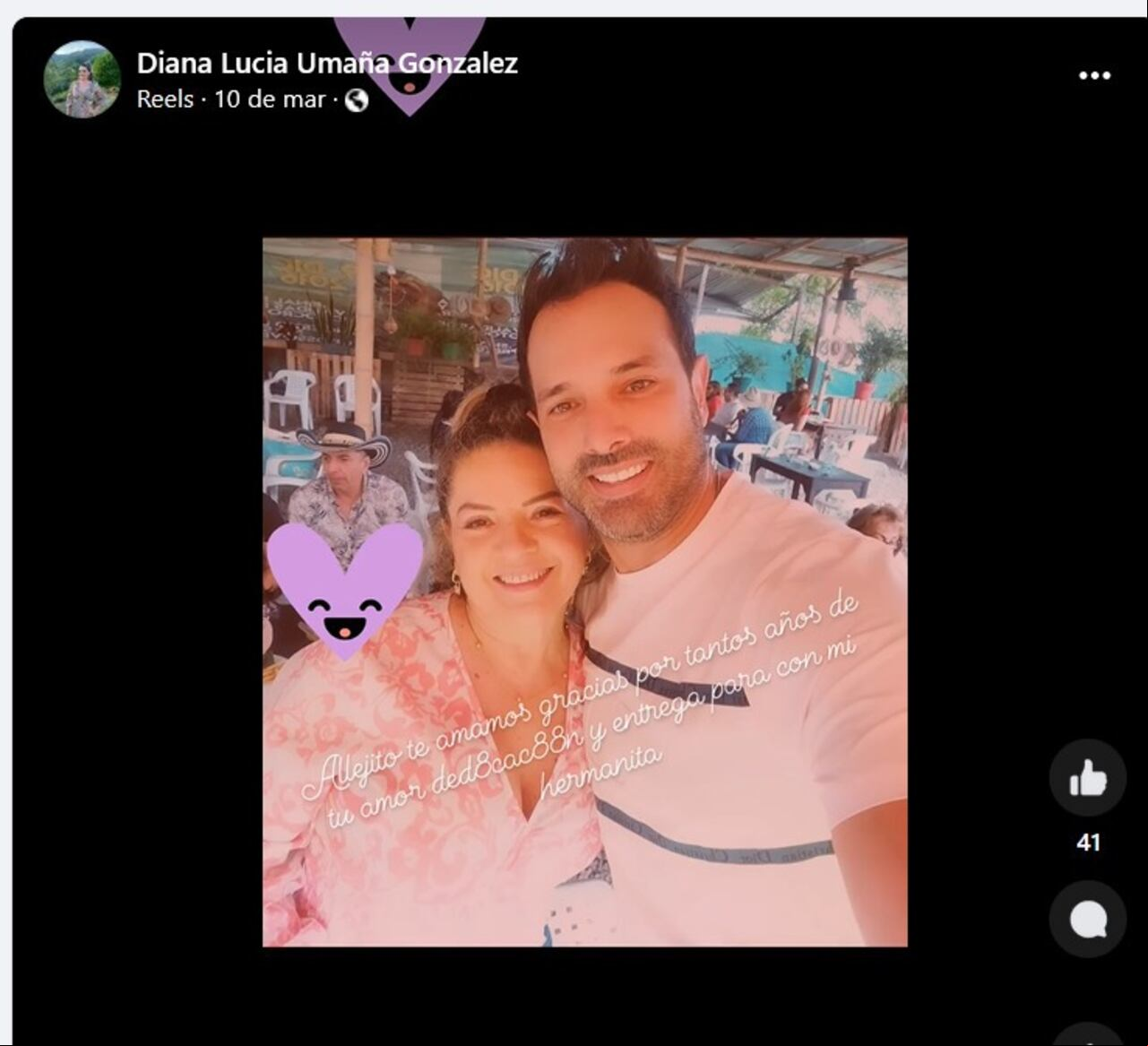 Hermana de Nataly Umaña le dedicó un mensaje a su excuñado