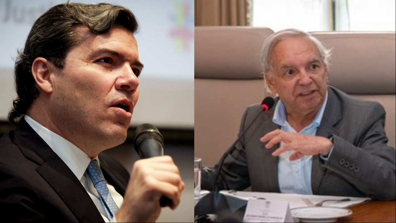 El abogado Mauricio Pava y su cliente, el exministro Ricardo Bonilla.