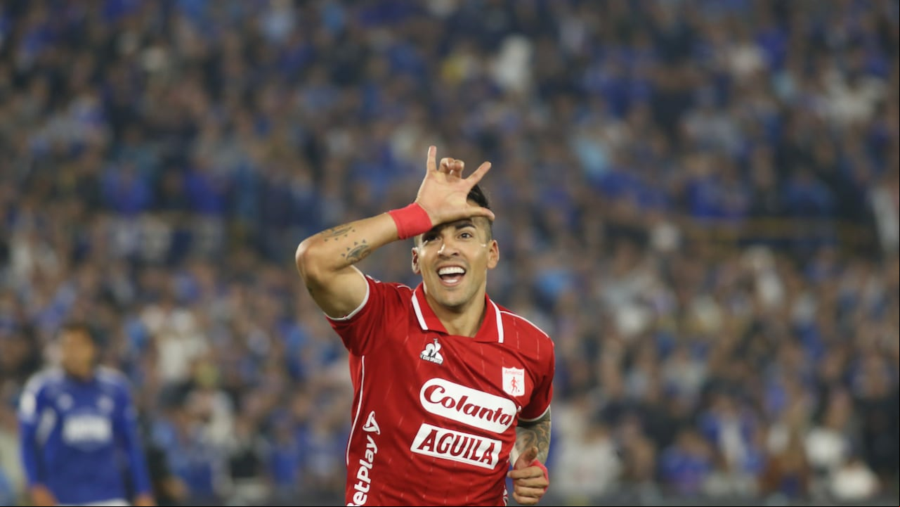 Facundo Suárez celebrando un gol con América de Cali