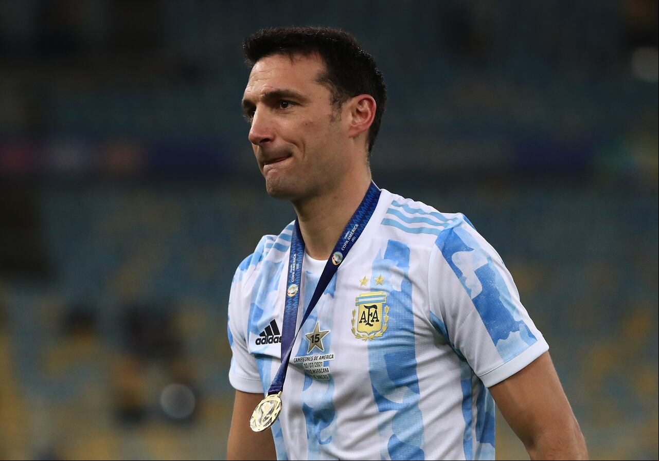 Lionel Scaloni campeón de la Copa América 2021.