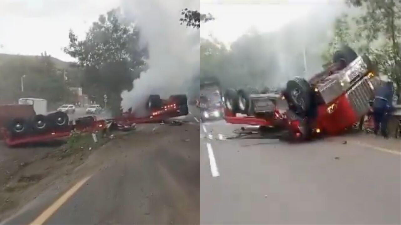 Accidente en vía Bogotá - Melgar