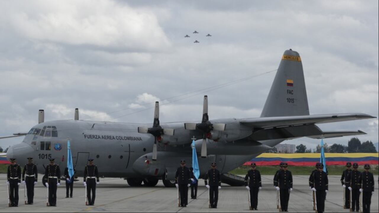 Ceremonia de conmemoración de los 103 años de la Fuerza Aérea colombiana. (Imagen de archivo)