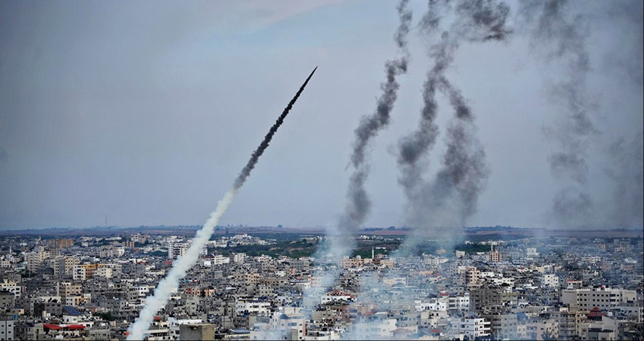 Los cohetes contra Israel fueron lanzados de manera masiva desde la Franja de Gaza.