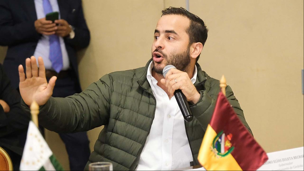 Erasmo Zuleta durante el evento de la Federación Nacional de Departamentos que se hizo en Bogotá. 28 de mayo de 2024.