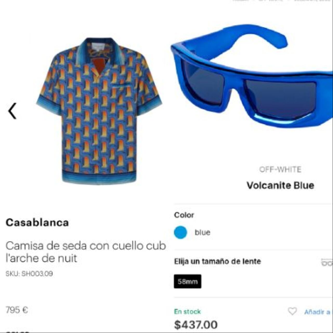 Costo de las prendas usadas por Piqué.