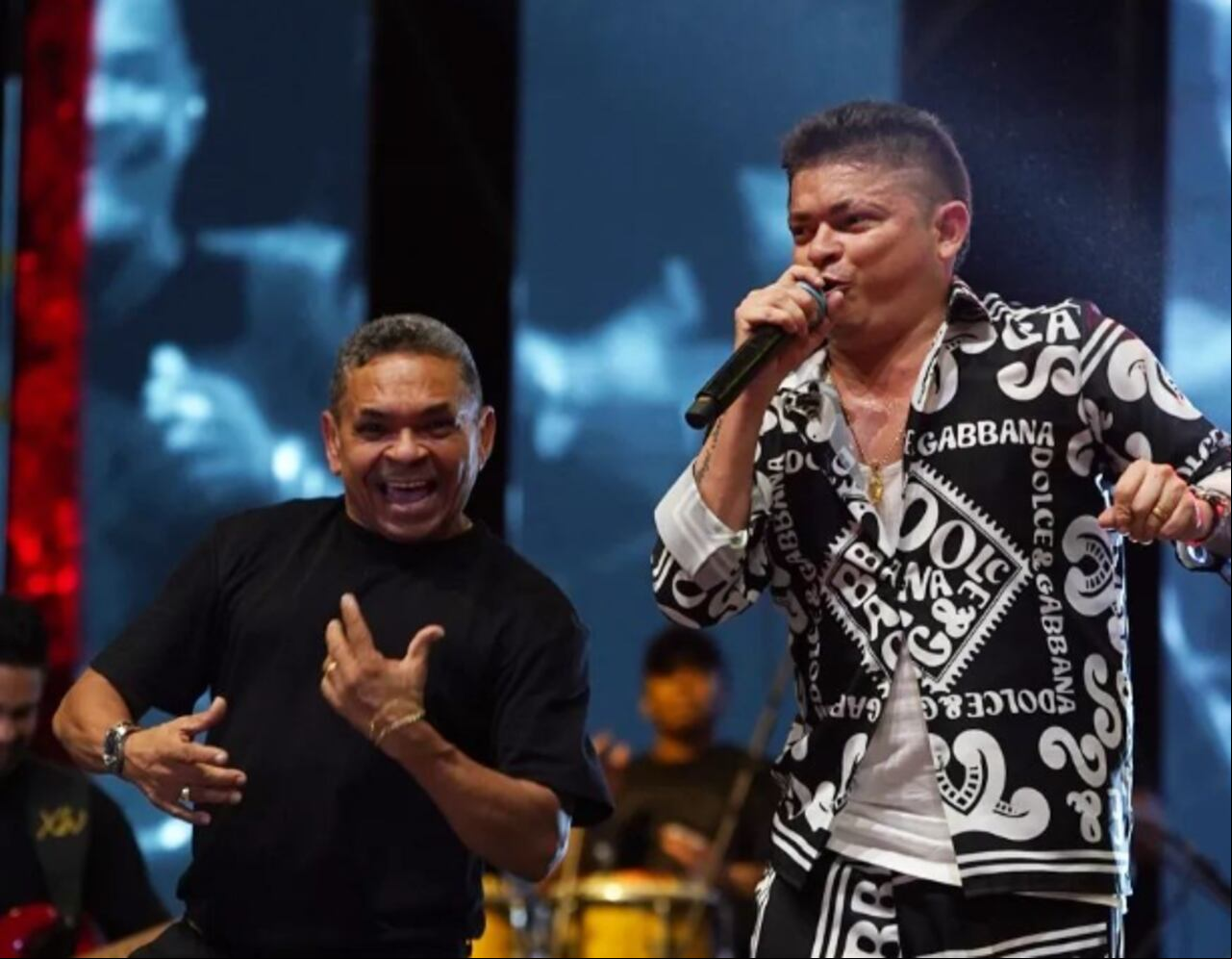 Mane Díaz y Mono Zabaleta en el Festival Francisco El Hombre de Riohacha.