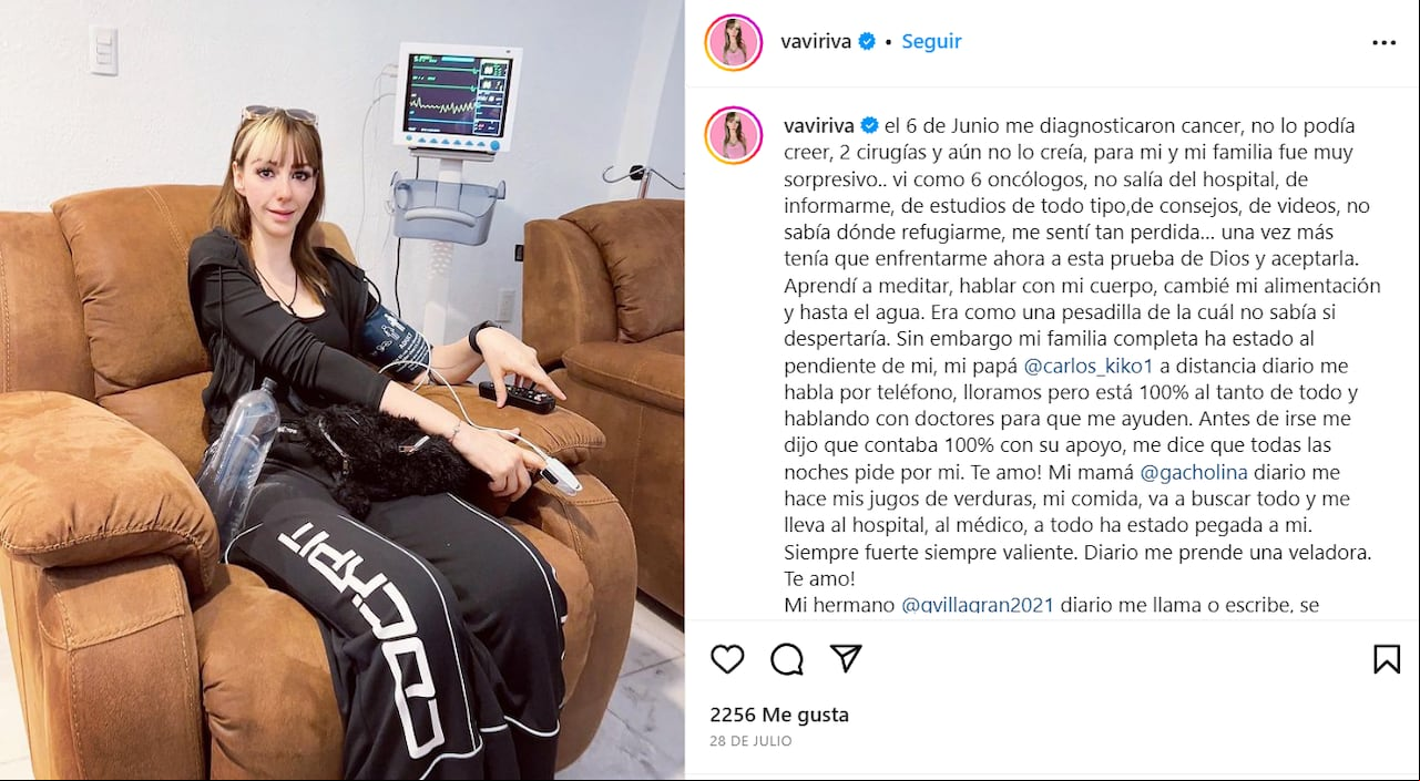 Vanesa Villagran, hija de 'Kiko' de El Chavo del 8, reveló que padece de cáncer de mama.