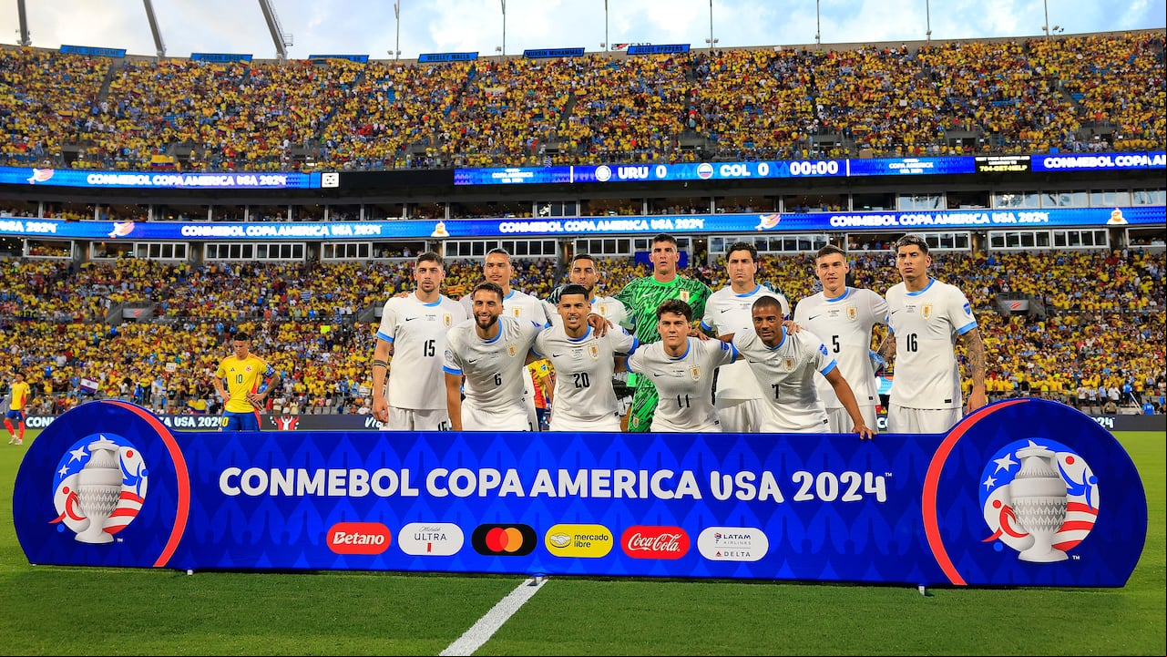 Once inicial de Uruguay el día que quedó eliminada ante Colombia por las semifinales de la Copa América 2024.