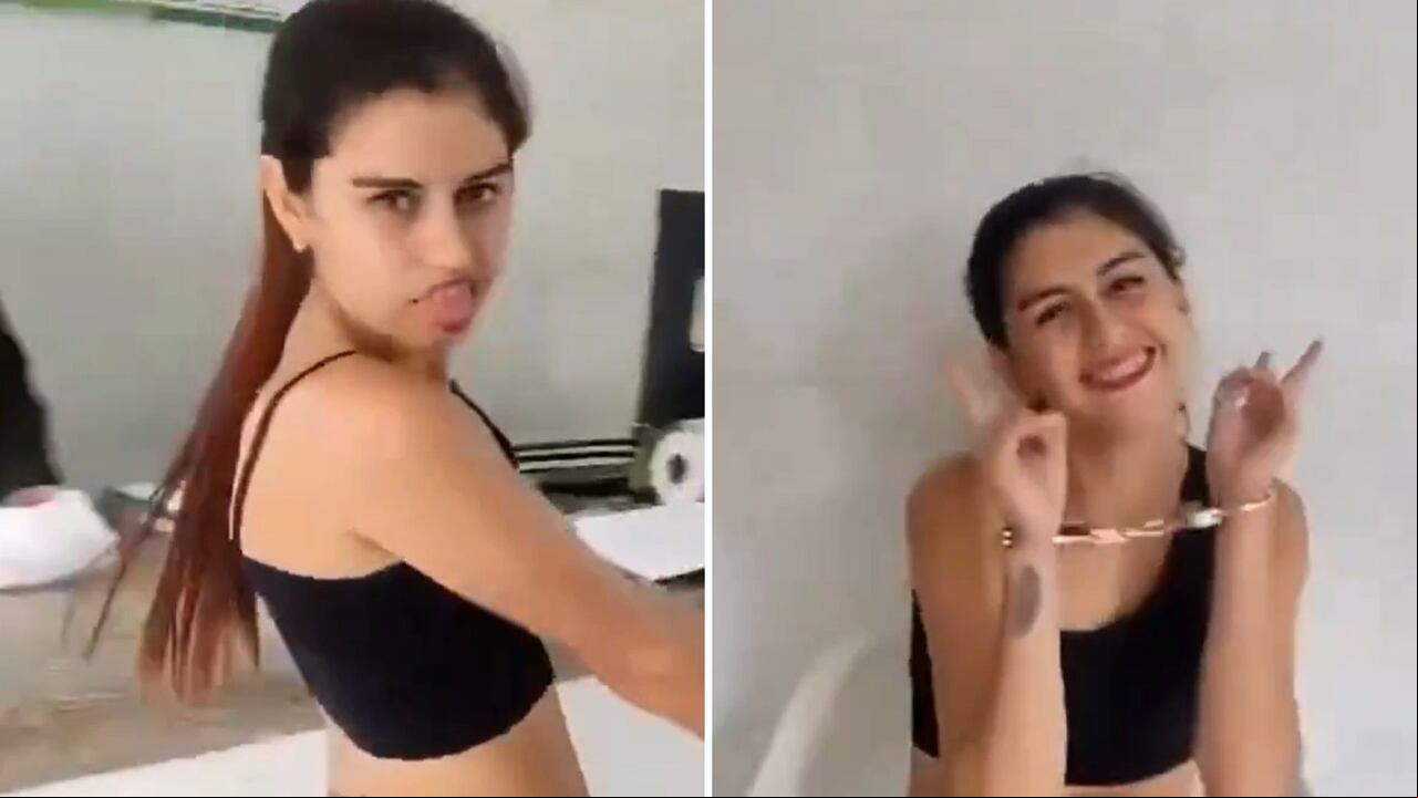 Estos fueron los gestos de la joven luego de oficializarse su captura.