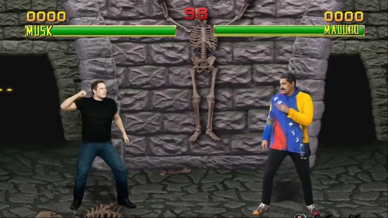 Realizan pelea entre Elon Mosk vs Nicolás Madura al estilo de Mortal Kombat