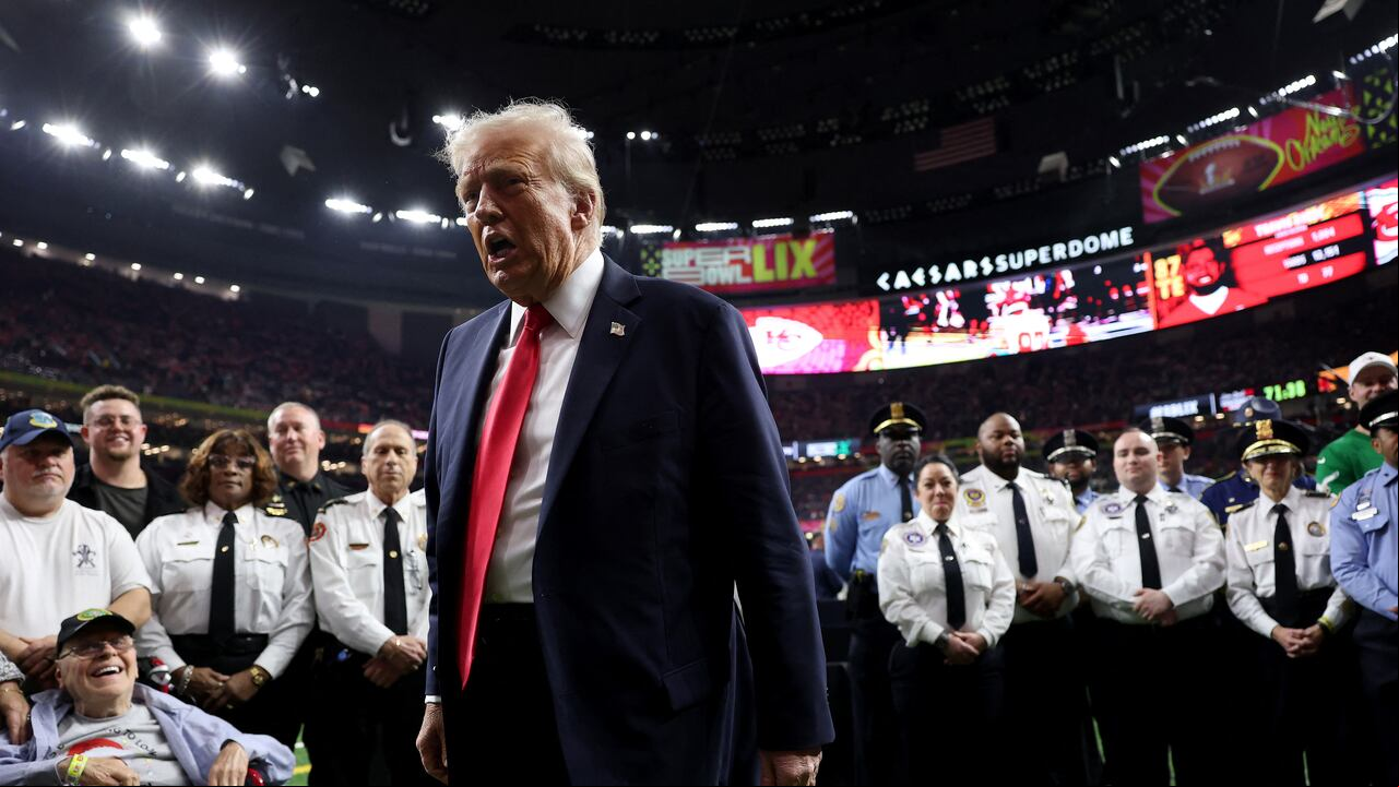 Donald Trump en el Super Bowl LIX