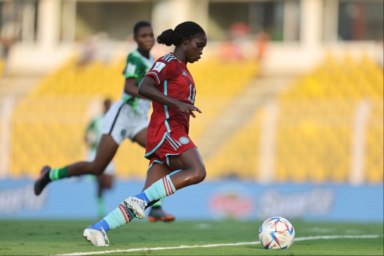 Linda en las semifinales del Mundial sub 17 frente a Nigeria