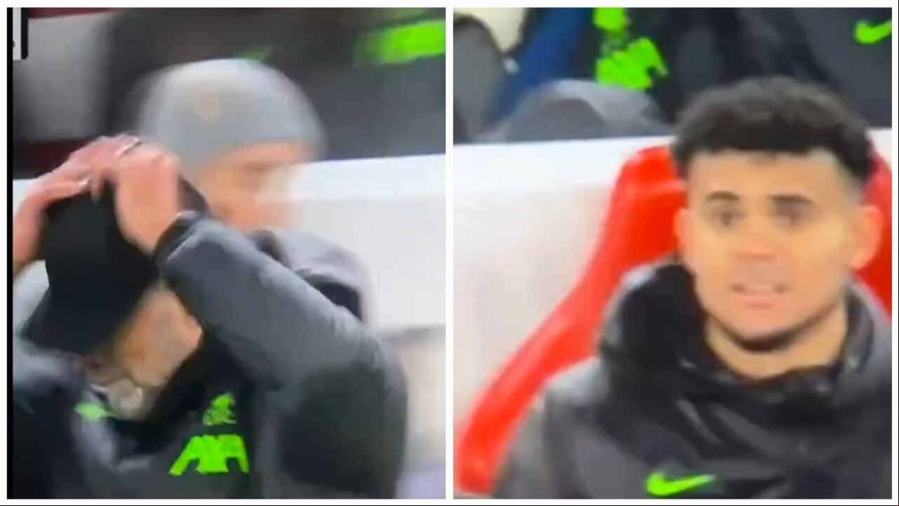Luis Díaz no se aguantó la risa con Klopp, su entrenador.