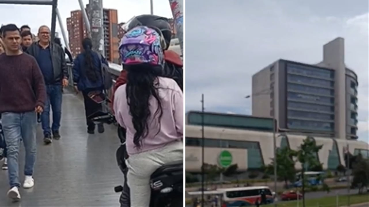 El hecho ocurrió en un concurrido puente peatonal de la capital colombiana.