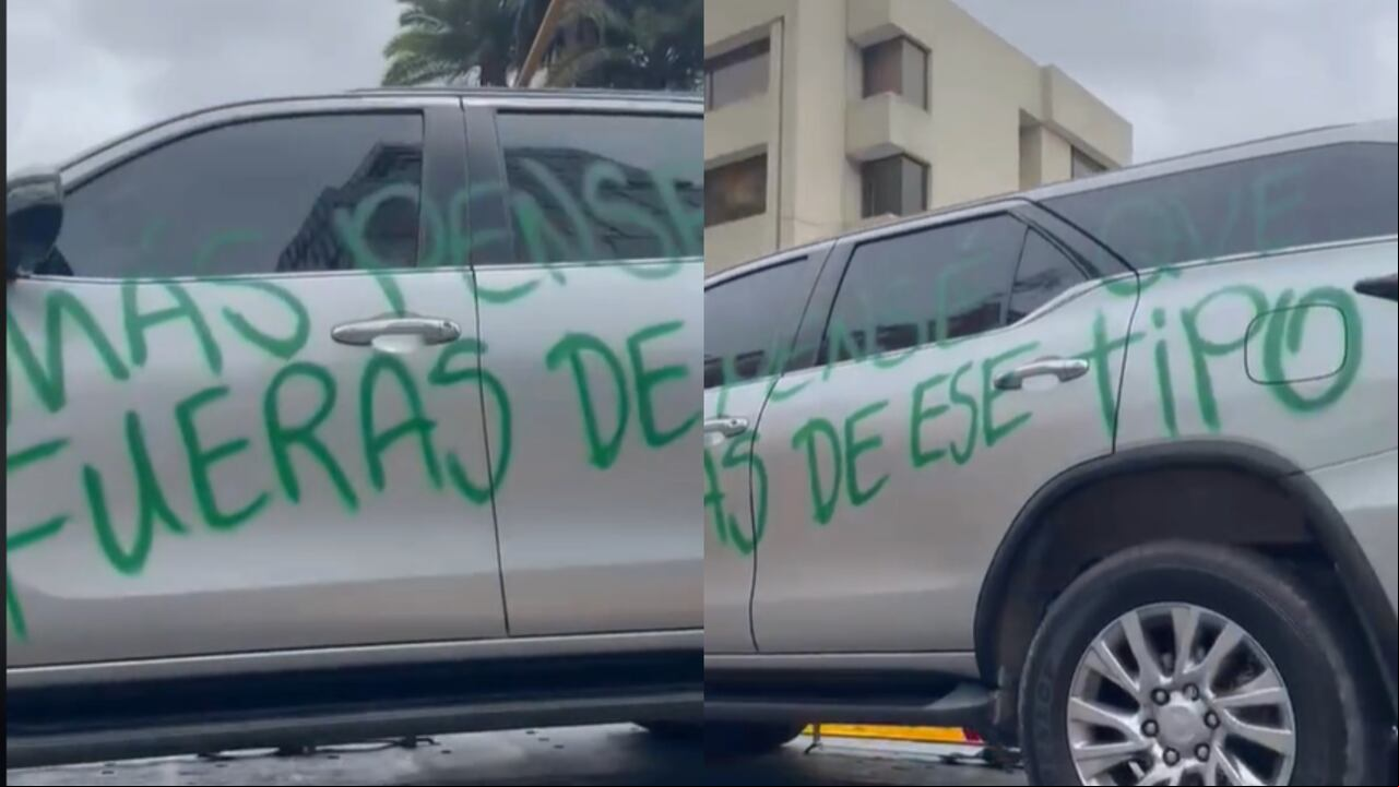 Esta es la camioneta rayada.