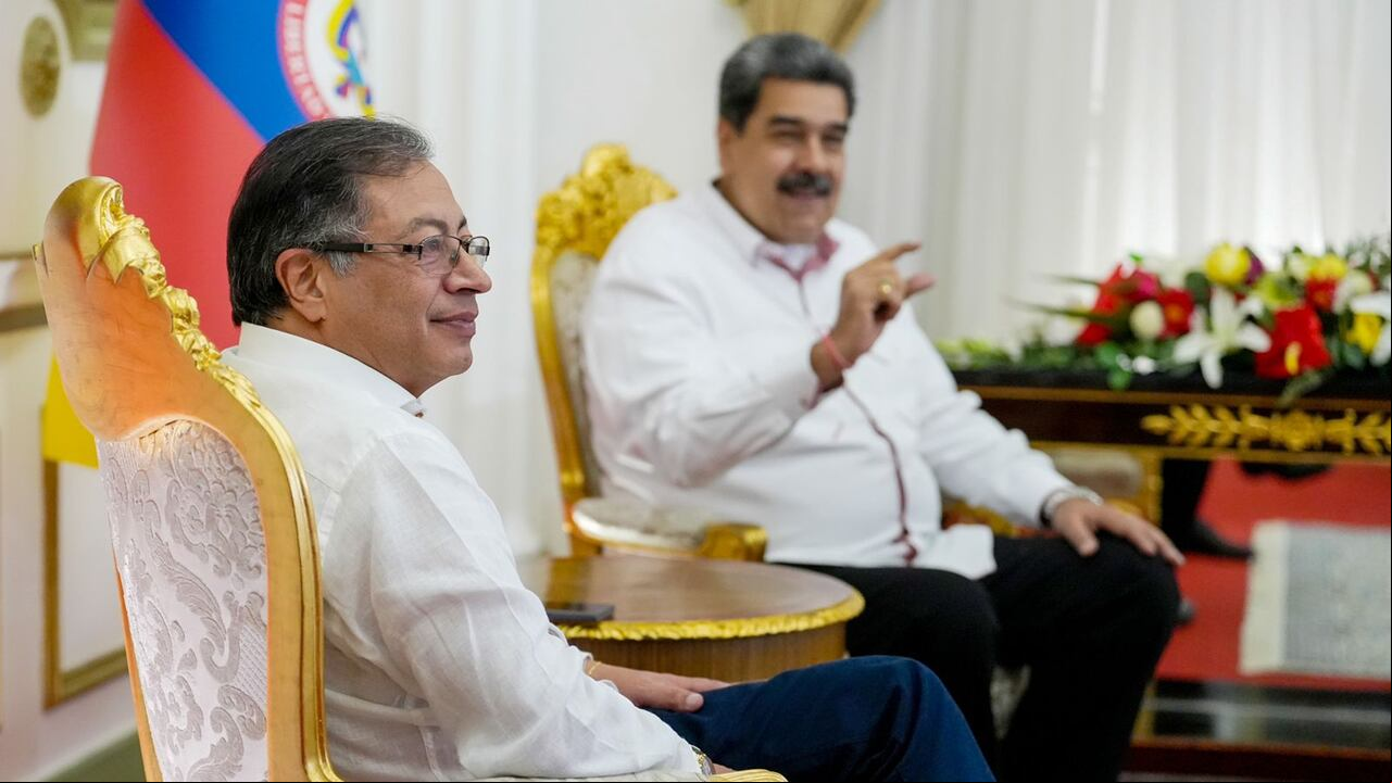 Gustavo Petro en Caracas reunión con Nicolas Maduro
