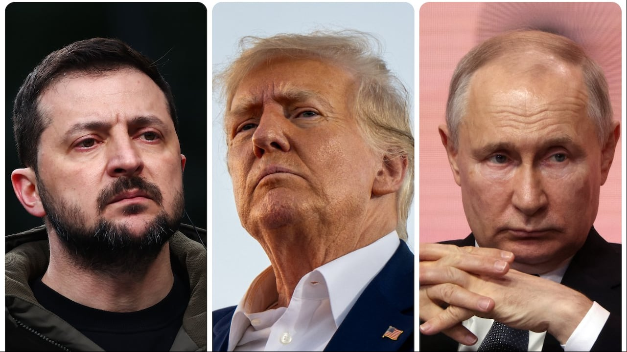 Zelenski, Trump y Putin