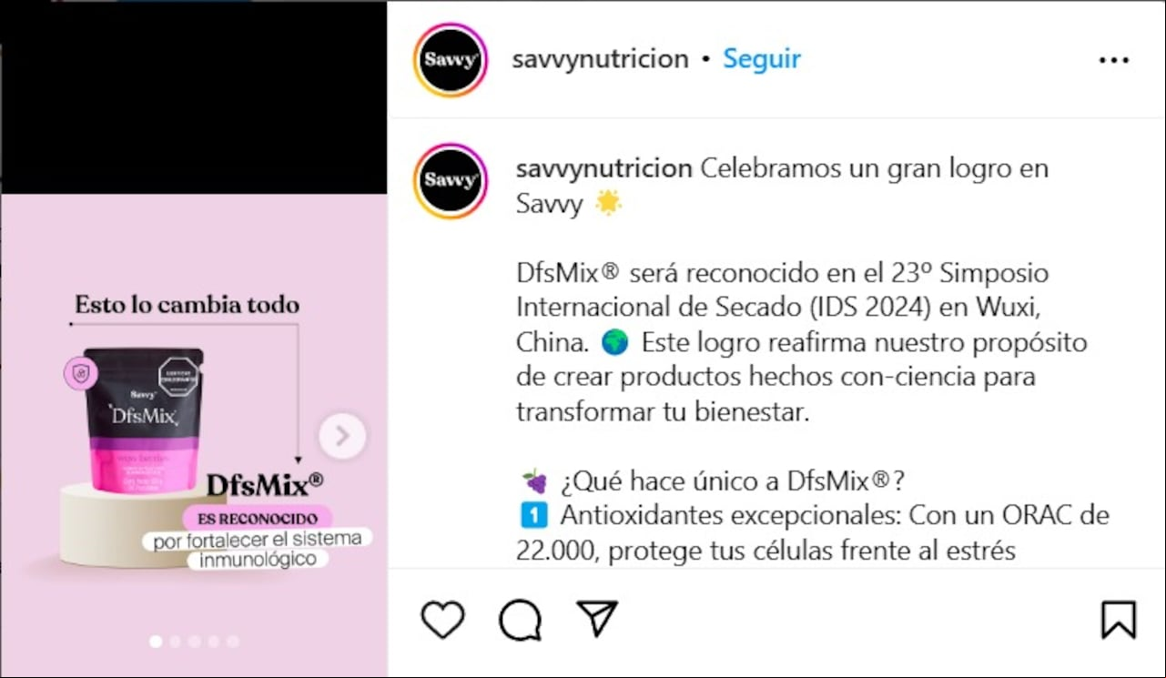 El desarrollo de DfsMix, creado con la colaboración de Savvy, incorpora ingredientes naturales y tecnología avanzada para fortalecer el sistema inmunológico