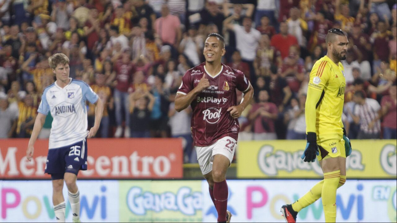 Imagen del partido entre Deportes Tolima y Millonarios por la fecha 4 del primer semestre de la Liga colombiana 2024..