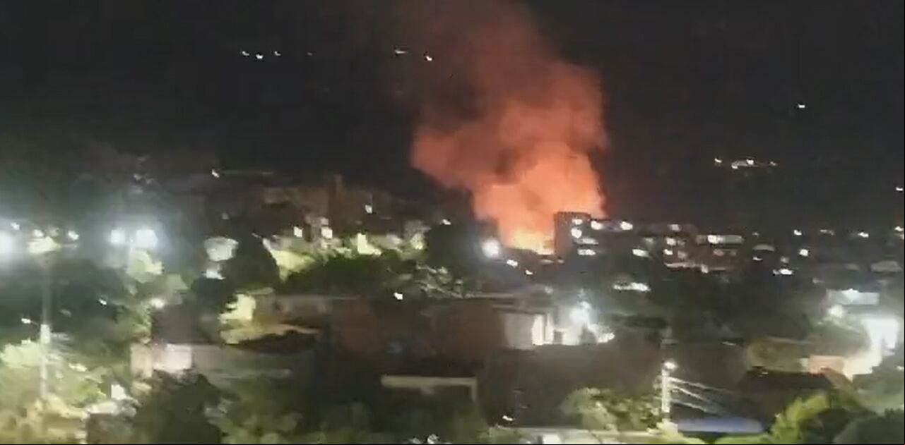 En Girón se reportó un incendio forestal.
