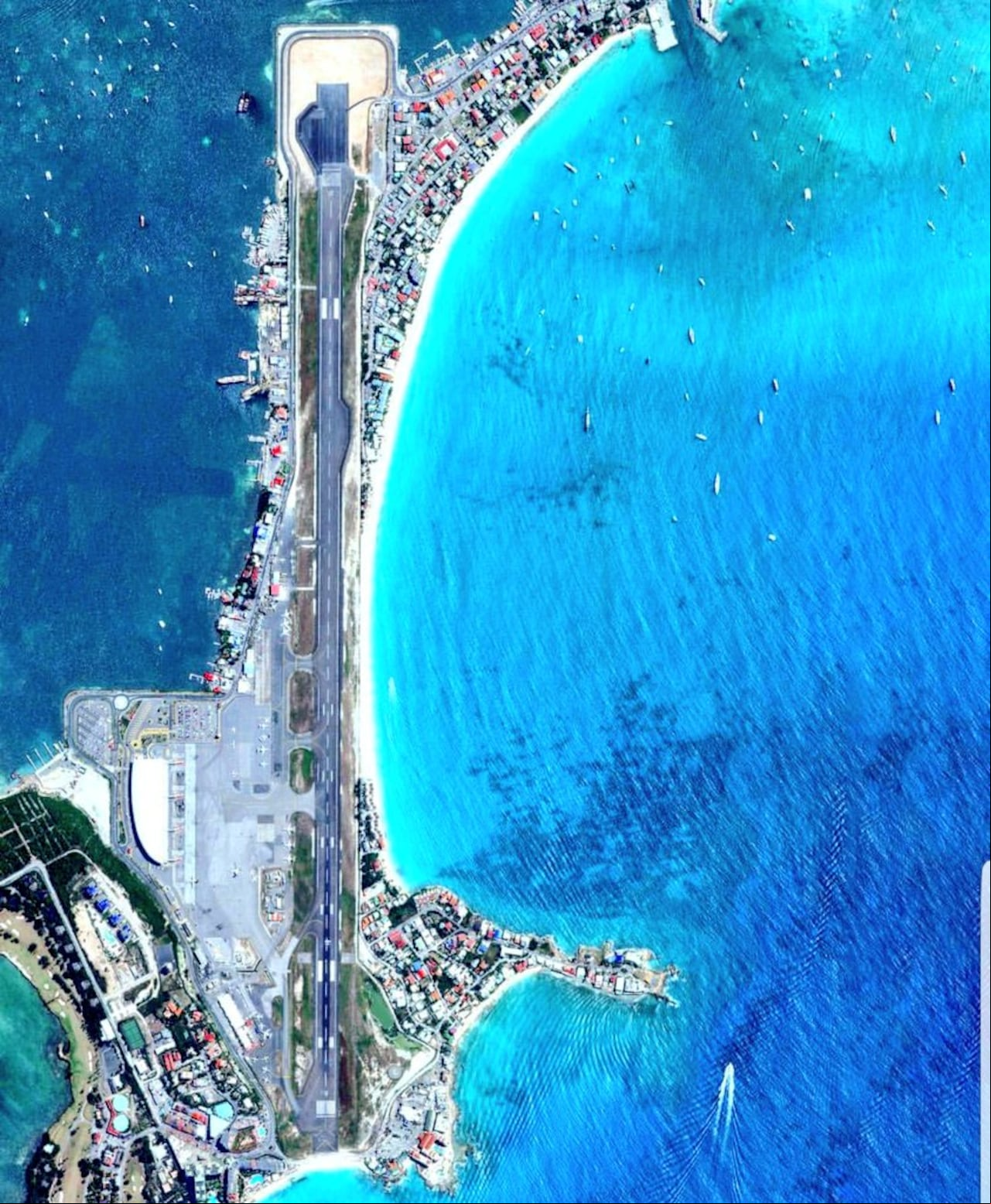 Así se ve la Isla San Martín desde el aire.