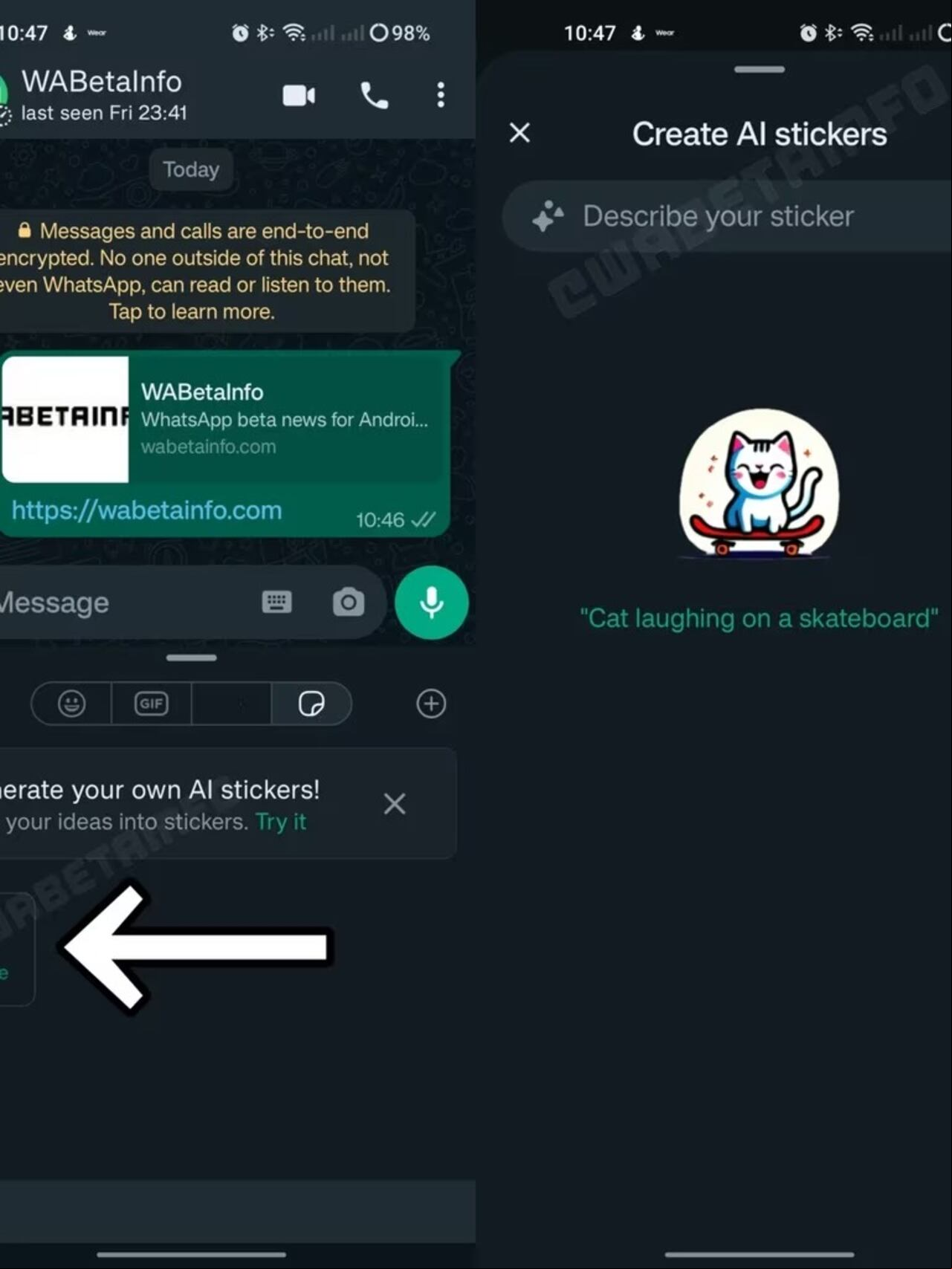 La aplicación permitirá guardar el contenido generado para usarlo en otros chats.