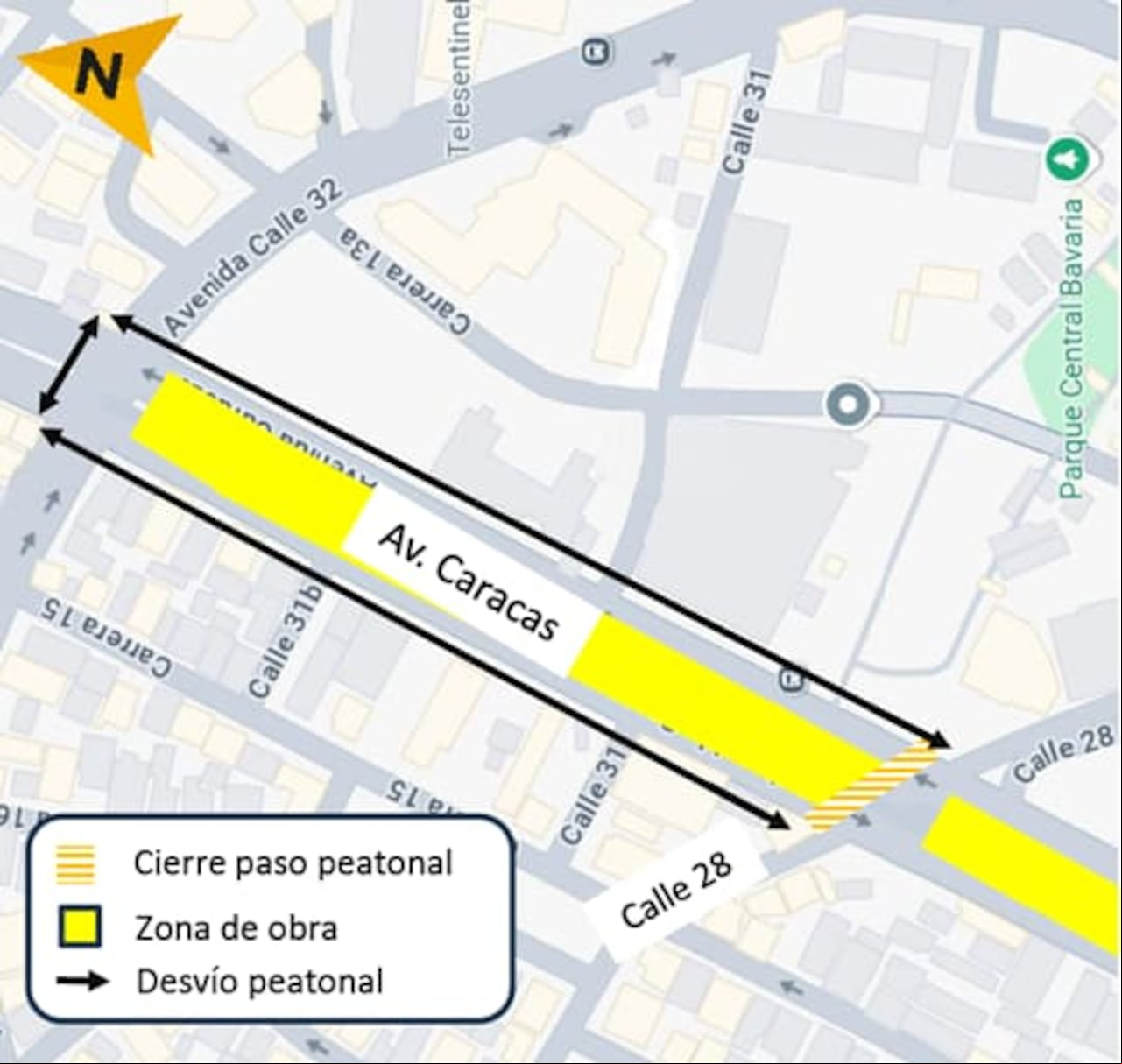 Cierre paso peatonal.