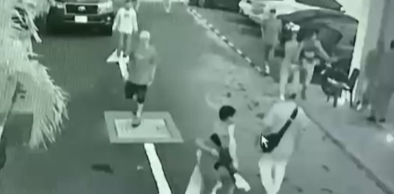video de las cámaras de seguridad del motel donde ocurrió la balacera.