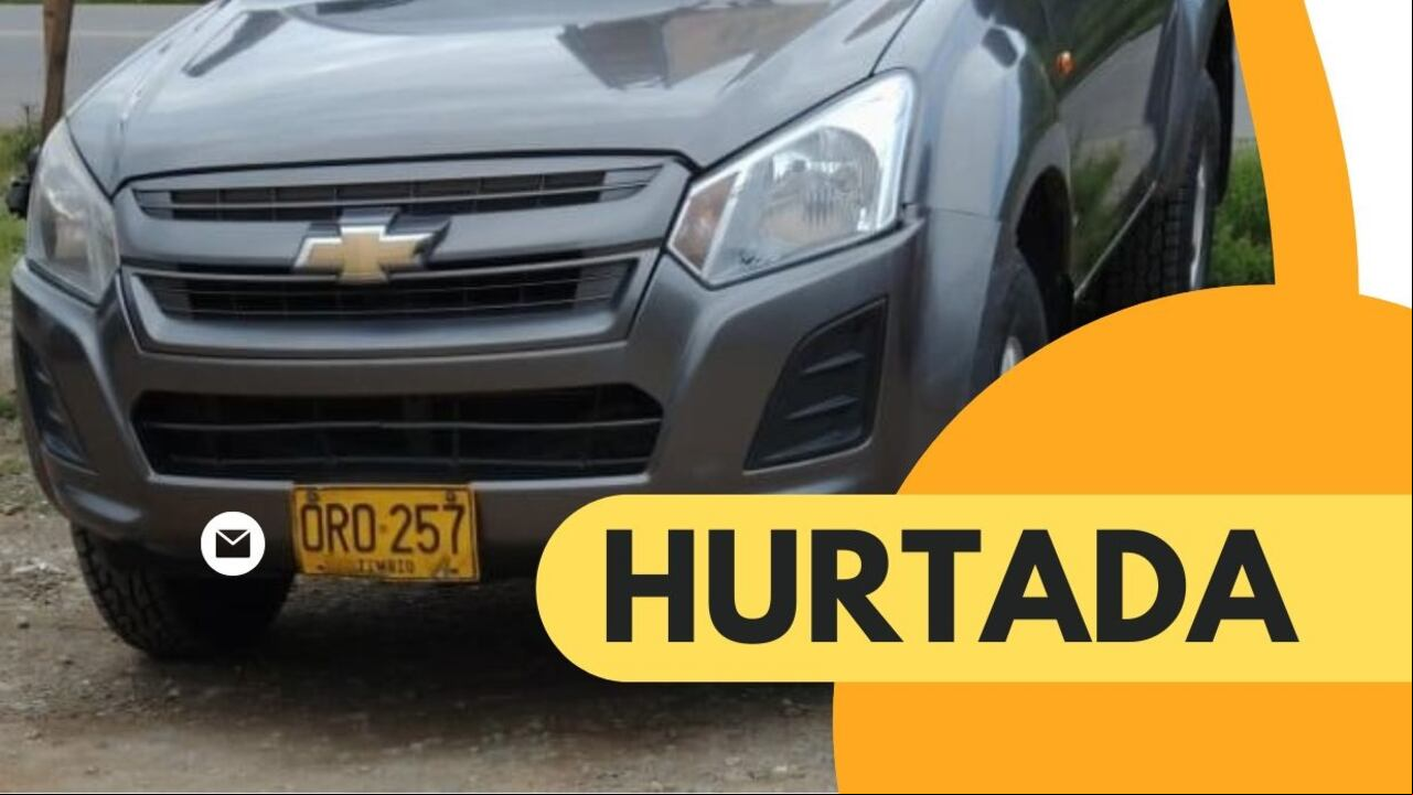 Esta es una de las camionetas hurtadas en la zona rural del municipio de Totoró, Cauca, en medio de un asalto ejecutado por disidentes de las Farc en Santander de Quilichao.
