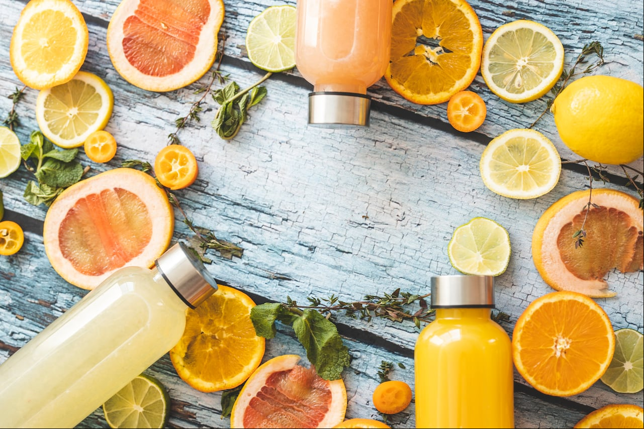 jugos de naranja y limón