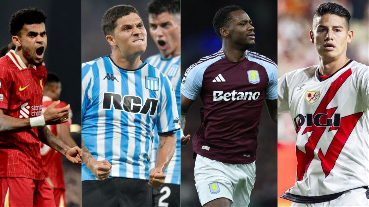 Luis Díaz, Juan Fernando Quintero, Jhon Durán y James Rodríguez entrarán en acción este sábado futbolero.