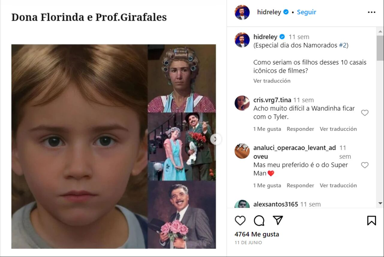 Así sería el hijo de Doña Florinda y el Profesor Jirafales, según la inteligencia artificial.